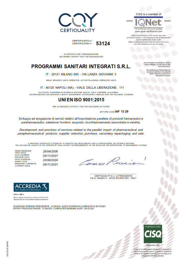UNI EN ISO 90012015 ITA